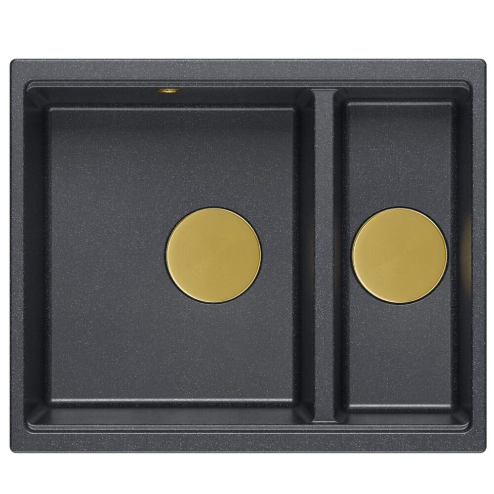 granito kriauklė Logan 150 Black Metallic 3