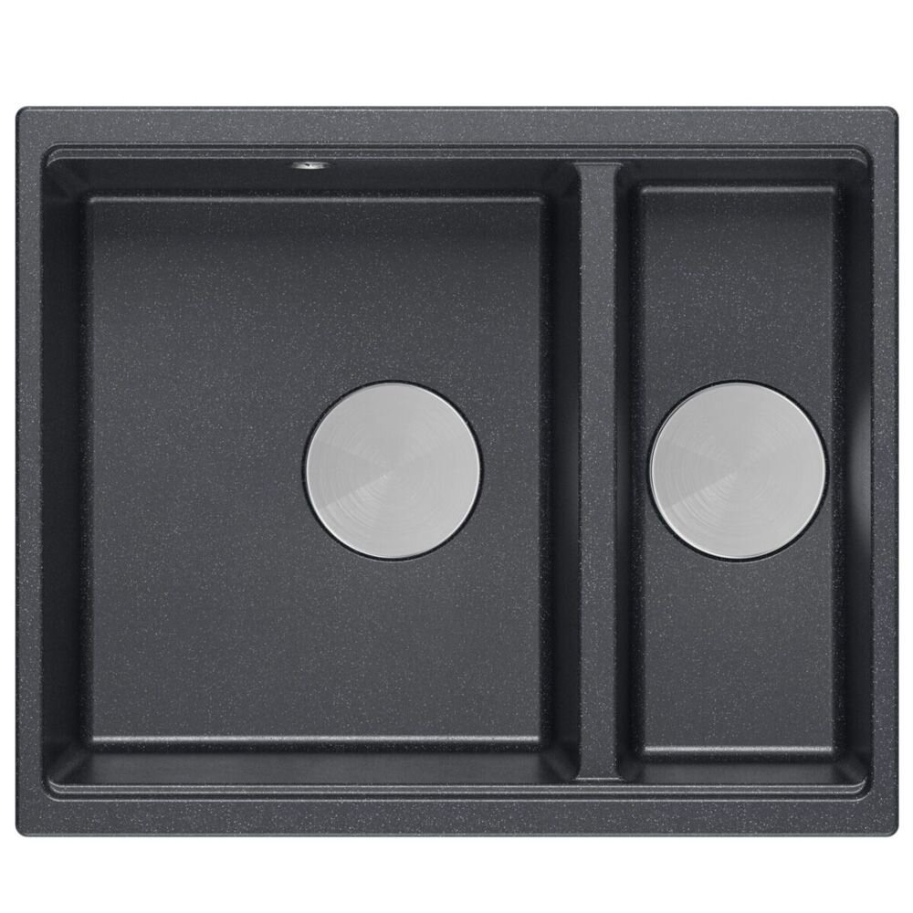 granito kriauklė Logan 150 Black Metallic 4