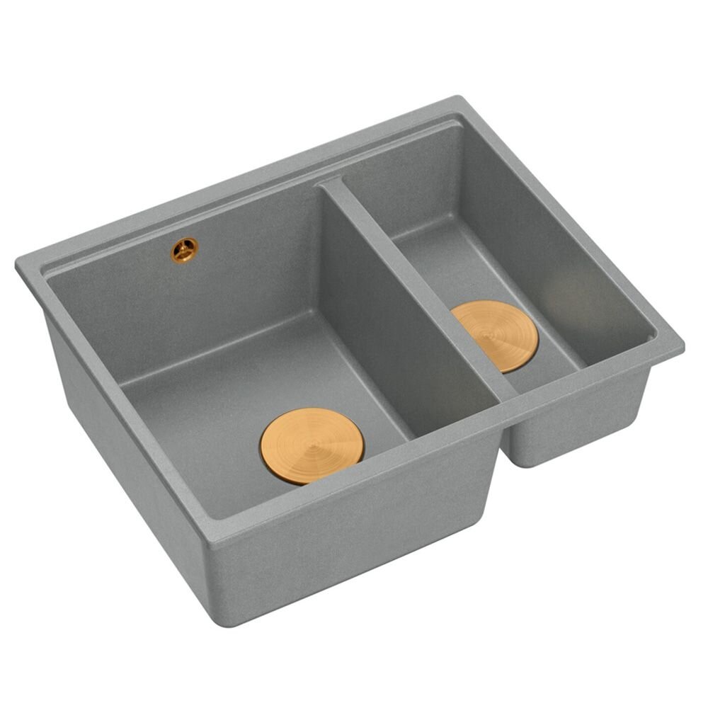 granito kriauklė Logan 150 Grey Metallic 2