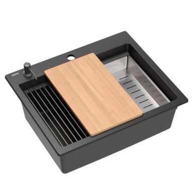 granito kriauklė KURT 110 WORKSTATION Black