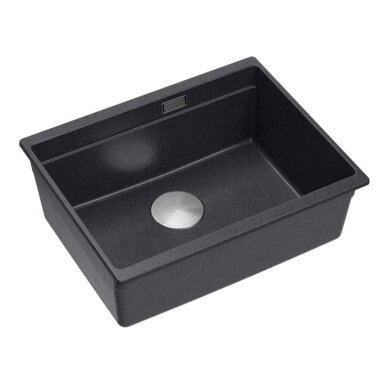 granito kriauklė Logan 100 Black Metallic