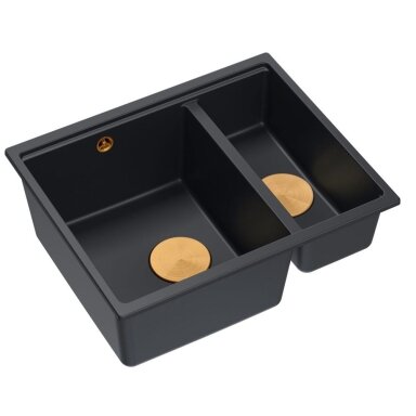 granito kriauklė Logan 150 Black
