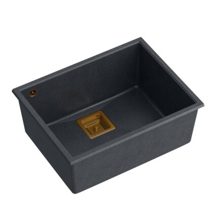 granito kriauklė DAVID 50 Black Metallic 2