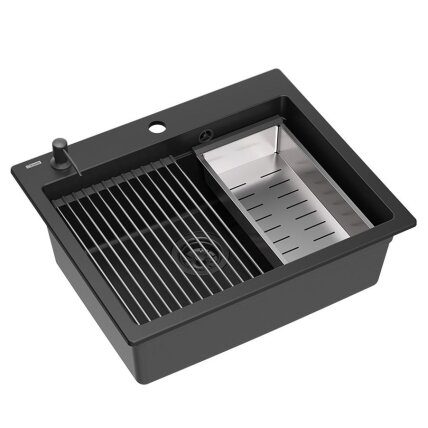 granito kriauklė KURT 110 WORKSTATION Black 3