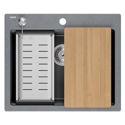 granito kriauklė KURT 110 WORKSTATION Grey Metallic 2 granito kriauklė KURT 110 WORKSTATION Grey Metallic 2