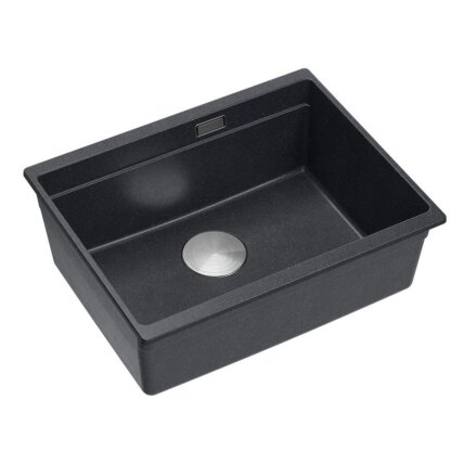 granito kriauklė Logan 100 Black Metallic 9