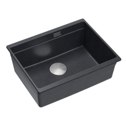granito kriauklė Logan 100 Black Metallic 1