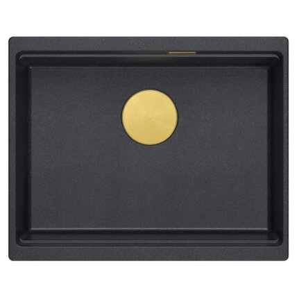 granito kriauklė Logan 100 Black Metallic 3