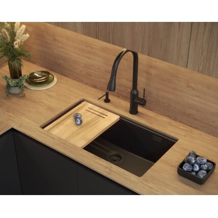 granito kriauklė Logan 110 Black 6