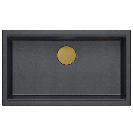 granito kriauklė Logan 110 Black Metallic 3