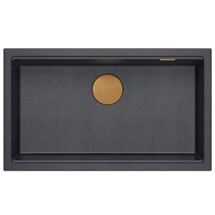 granito kriauklė Logan 110 Black Metallic 5