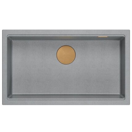 granito kriauklė Logan 110 Grey Metallic 5