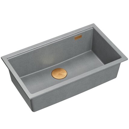 granito kriauklė Logan 110 Grey Metallic 2