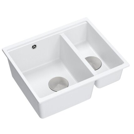 granito kriauklė Logan 150 White 1 granito kriauklė Logan 150 White 1