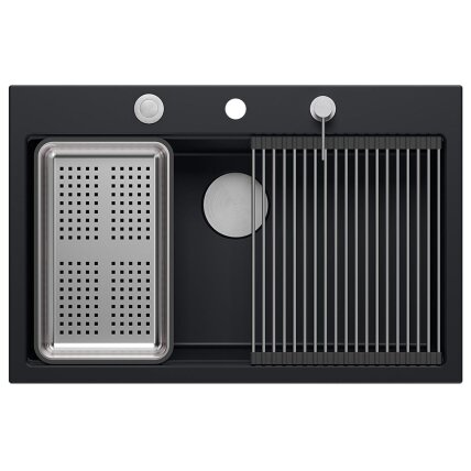 granito kriauklė MARC 110 WORKSTATION Black 3 granito kriauklė MARC 110 WORKSTATION Black 3