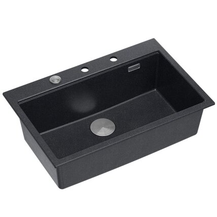 granito kriauklė MARC 110 WORKSTATION Black Metallic 6
