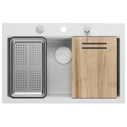 granito kriauklė MARC 110 WORKSTATION White 4