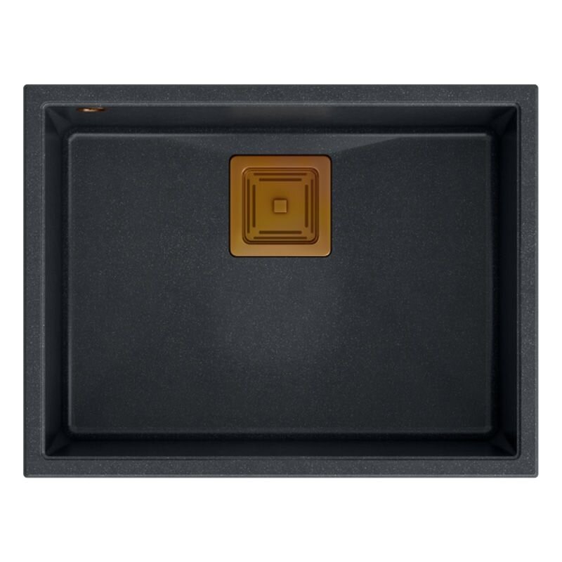 granito kriauklė DAVID 50 Black Metallic 5