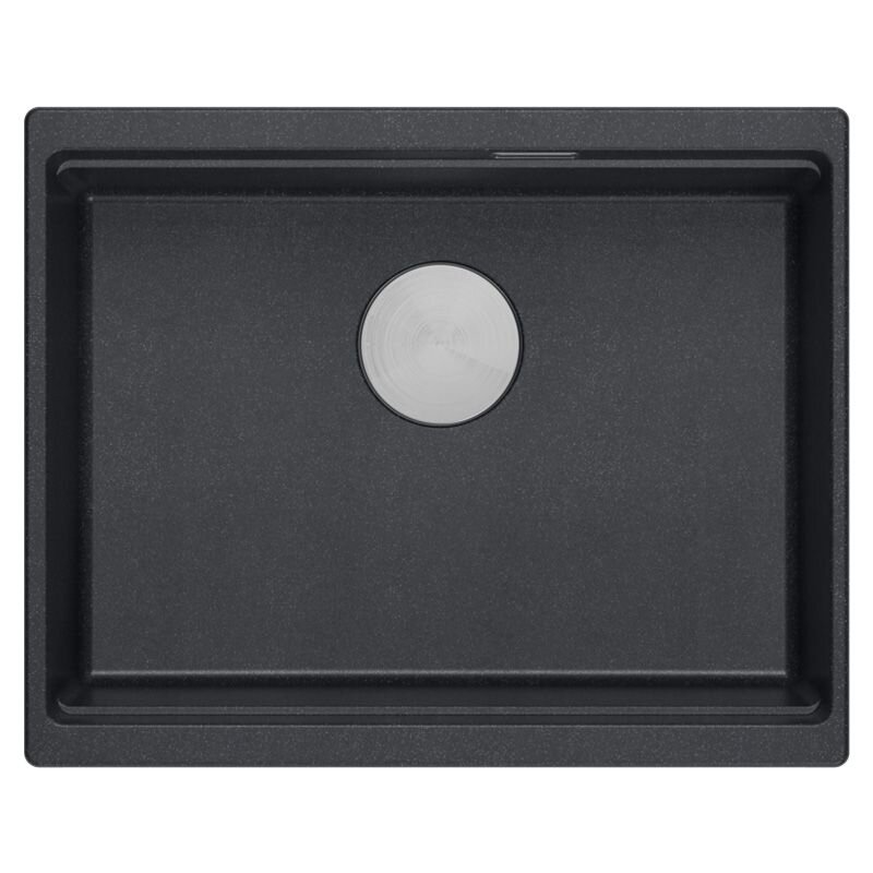 granito kriauklė Logan 100 Black Metallic 4