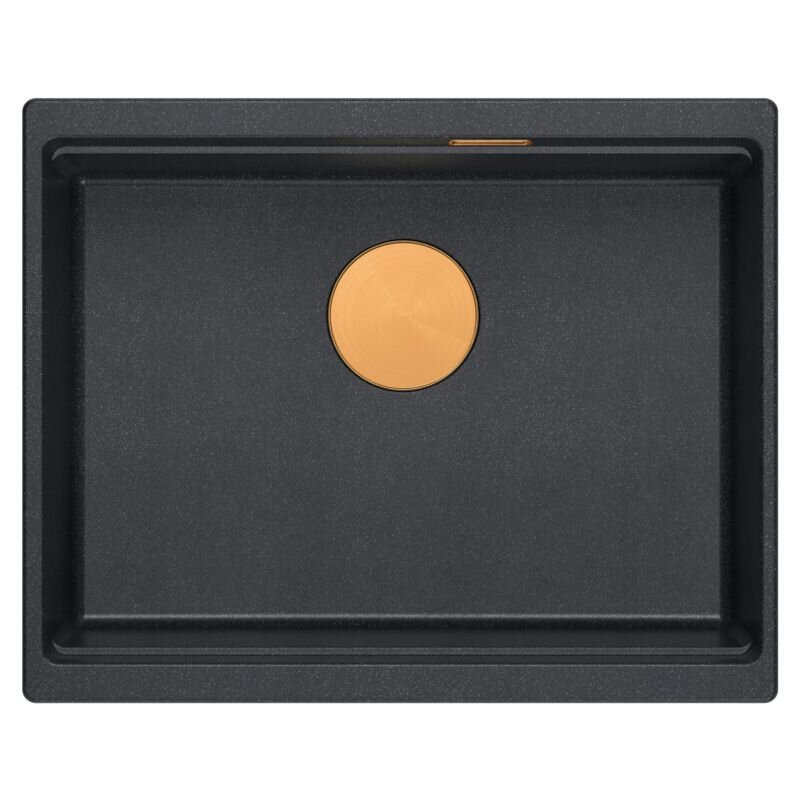 granito kriauklė Logan 100 Black Metallic 5