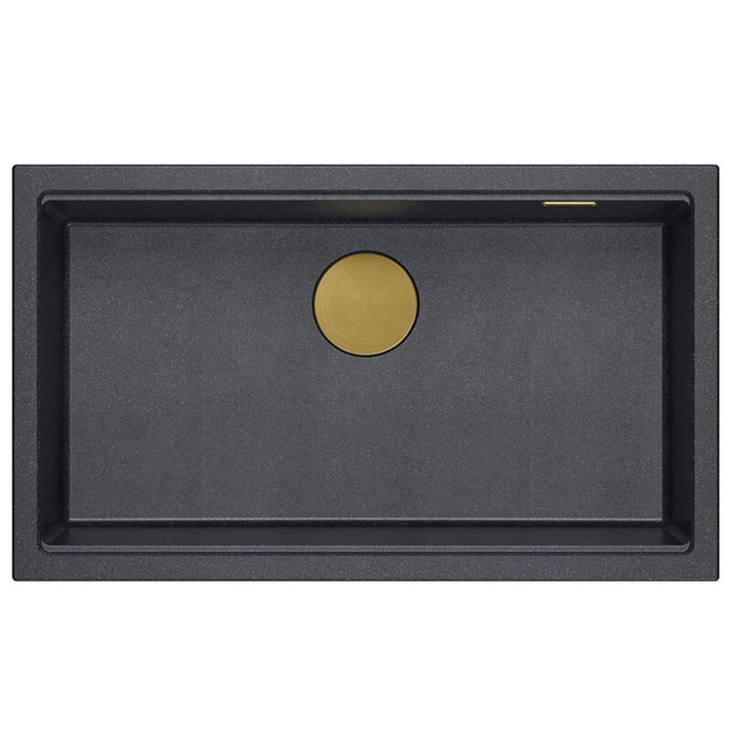 granito kriauklė Logan 110 Black Metallic 3