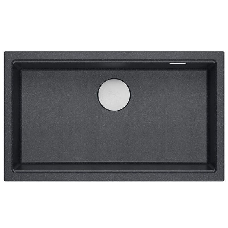 granito kriauklė Logan 110 Black Metallic 4