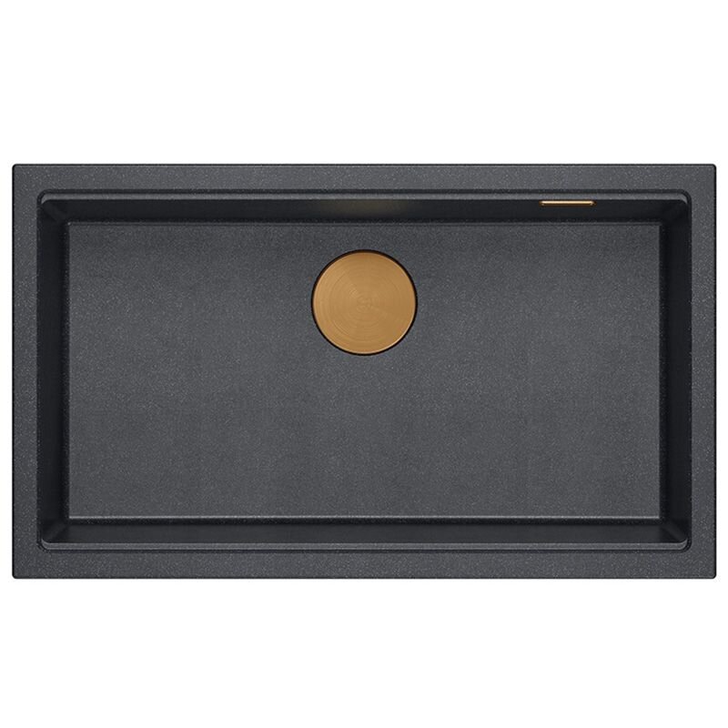 granito kriauklė Logan 110 Black Metallic 5