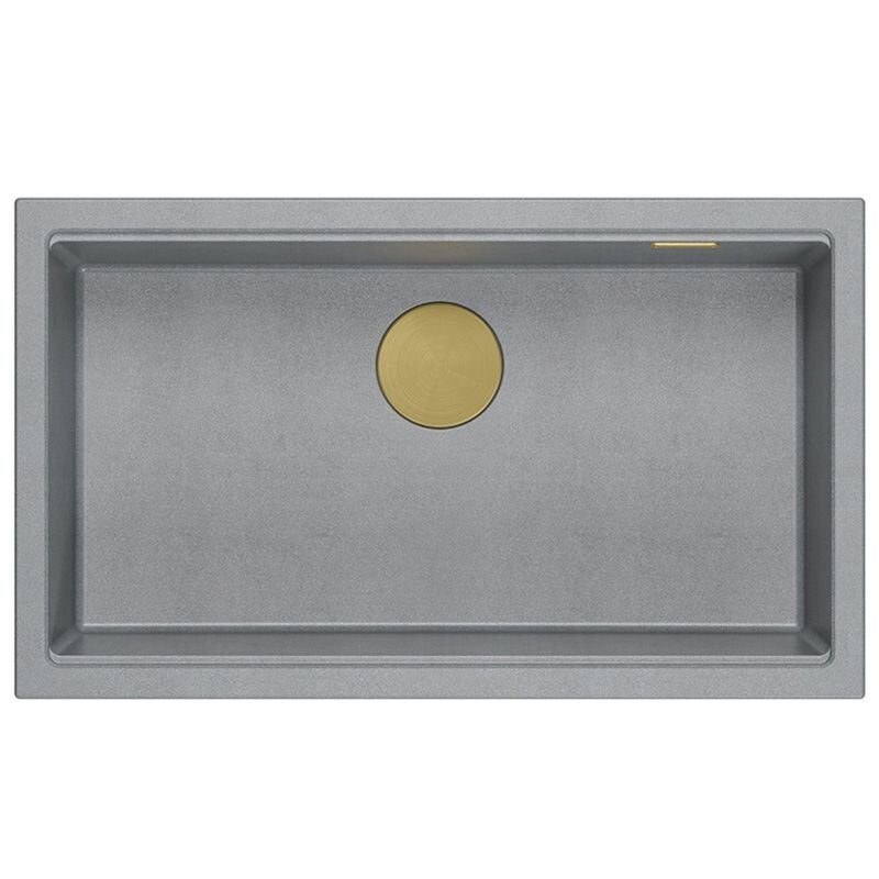granito kriauklė Logan 110 Grey Metallic 3
