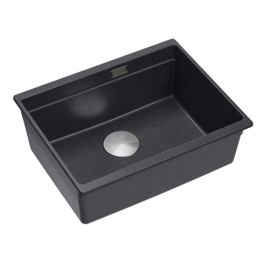 granito kriauklė Logan 100 Black Metallic 1