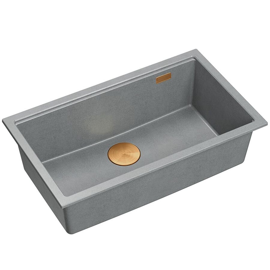 granito kriauklė Logan 110 Grey Metallic 2