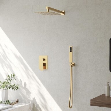 Įleidžiamas dušo komplektas FENIX GOLD + BOX Įleidžiamas dušo komplektas FENIX GOLD + BOX
