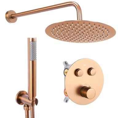 Įleidžiamas dušo komplektas LUNGO COPPER BRUSH BOX