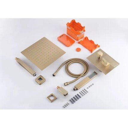Įleidžiamas dušo komplektas FENIX GOLD + BOX 6 Įleidžiamas dušo komplektas FENIX GOLD + BOX 6