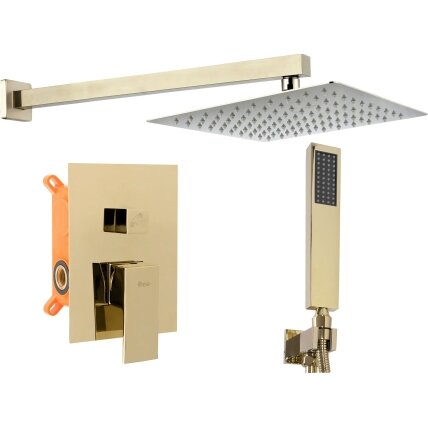 Įleidžiamas dušo komplektas FENIX GOLD + BOX Įleidžiamas dušo komplektas FENIX GOLD + BOX