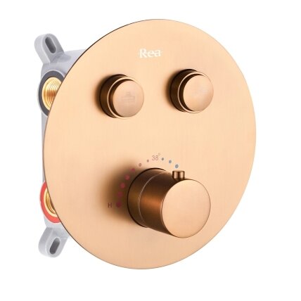 Įleidžiamas dušo komplektas LUNGO COPPER BRUSH BOX 1