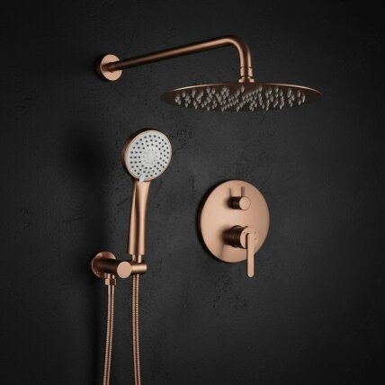 Įleidžiamas dušo komplektas Ontario Brush Copper + BOX 7 Įleidžiamas dušo komplektas Ontario Brush Copper + BOX 7