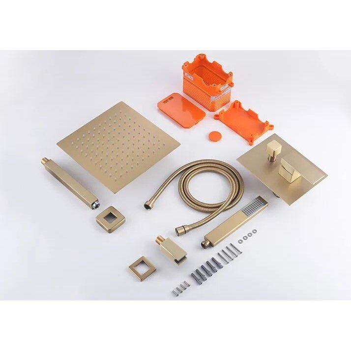 Įleidžiamas dušo komplektas FENIX GOLD + BOX 6 Įleidžiamas dušo komplektas FENIX GOLD + BOX 6