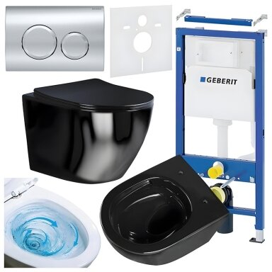 WC KOMPLEKTAS SU POTINKINIU RĖMU IR MYGTUKU WC508