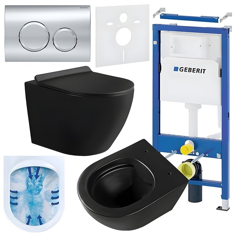 WC KOMPLEKTAS SU POTINKINIU RĖMU IR MYGTUKU WC488