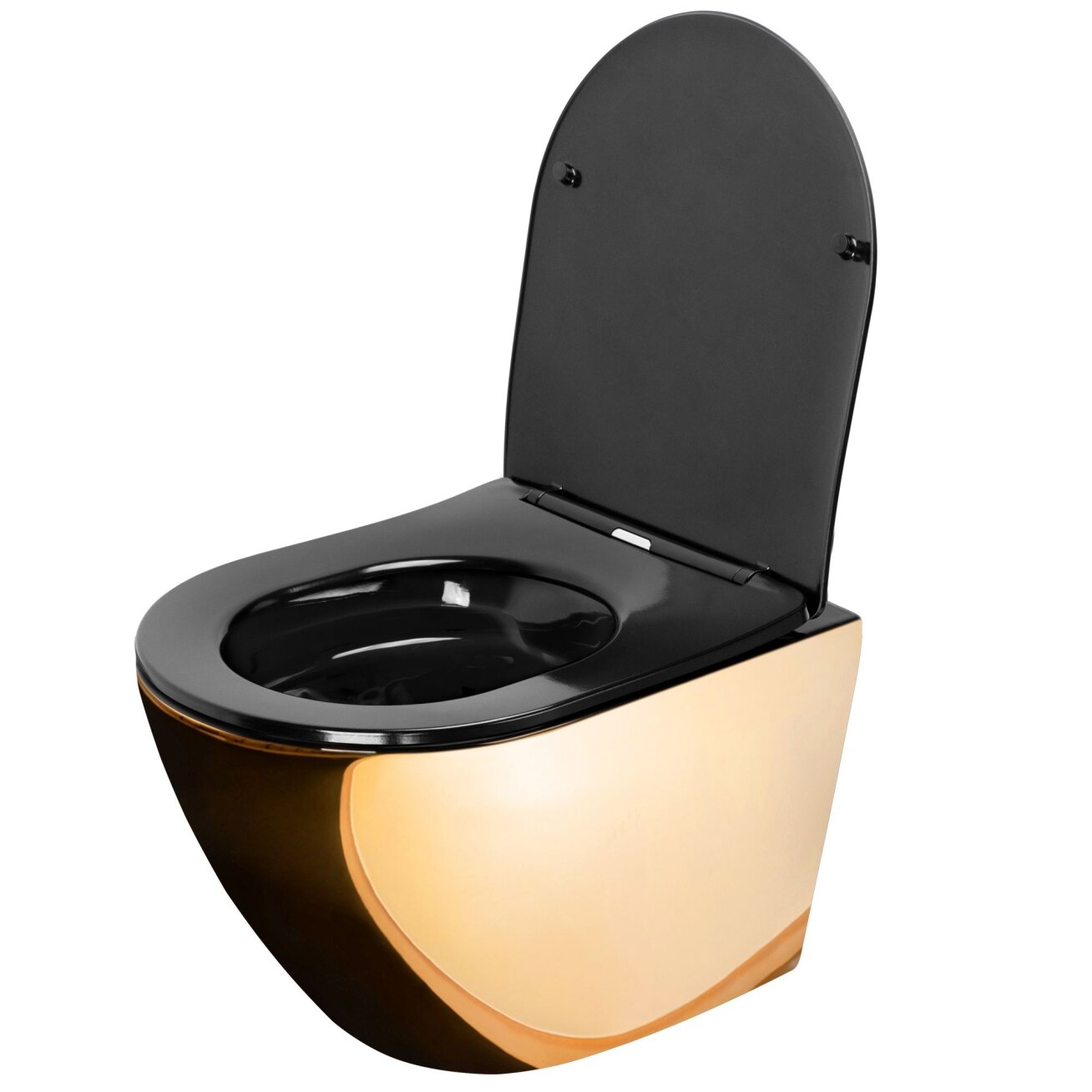 Klozetas pakabinamas Carlo Mini Flat Gold/Black 2 Klozetas pakabinamas Carlo Mini Flat Gold/Black 2