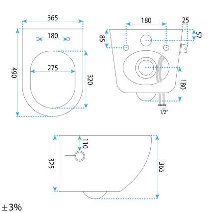 Klozetas pakabinamas Carlo Lux Rimless su bidė funkcija 10 Klozetas pakabinamas Carlo Lux Rimless su bidė funkcija 10