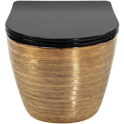 Klozetas pakabinamas Carlo Flat Brush Gold 1 Klozetas pakabinamas Carlo Flat Brush Gold 1