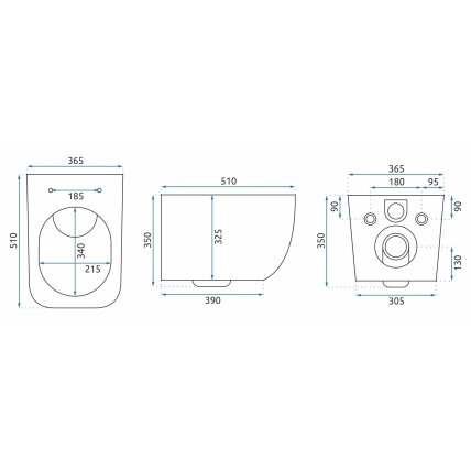 Klozetas sieninis MARTIN SLIM RIMLESS DUROPLAST 10 Klozetas sieninis MARTIN SLIM RIMLESS DUROPLAST 10