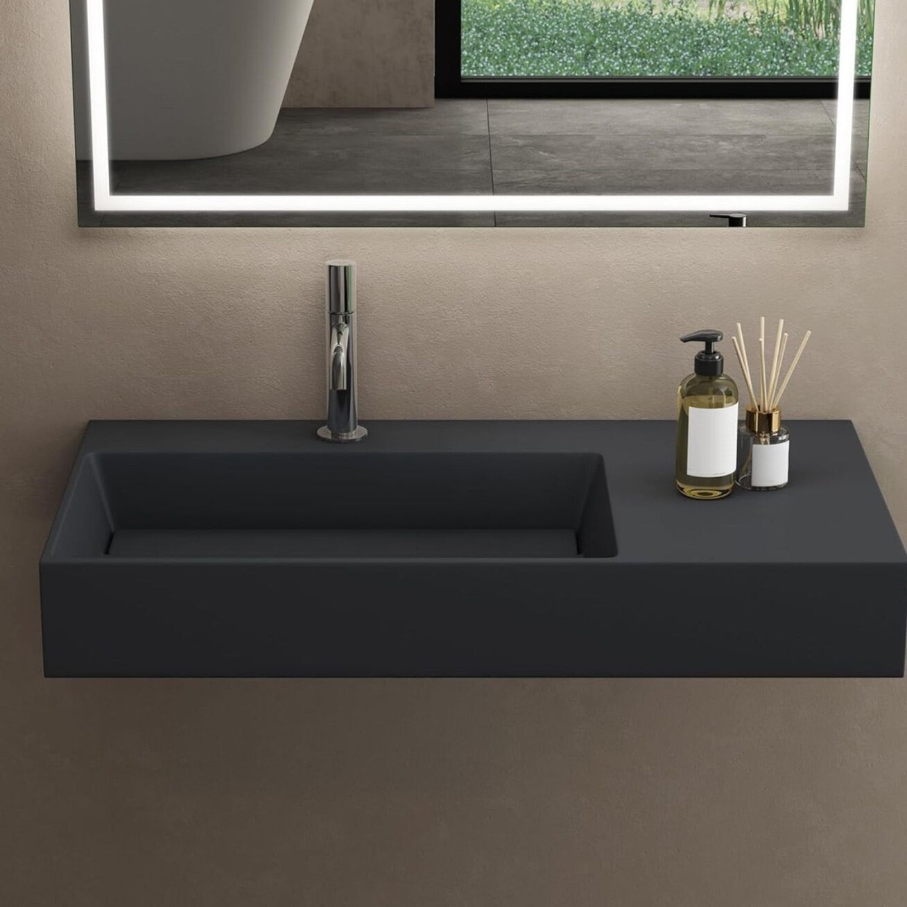 Konglomerato praustuvas Archi 75 CM Grey MATT 5