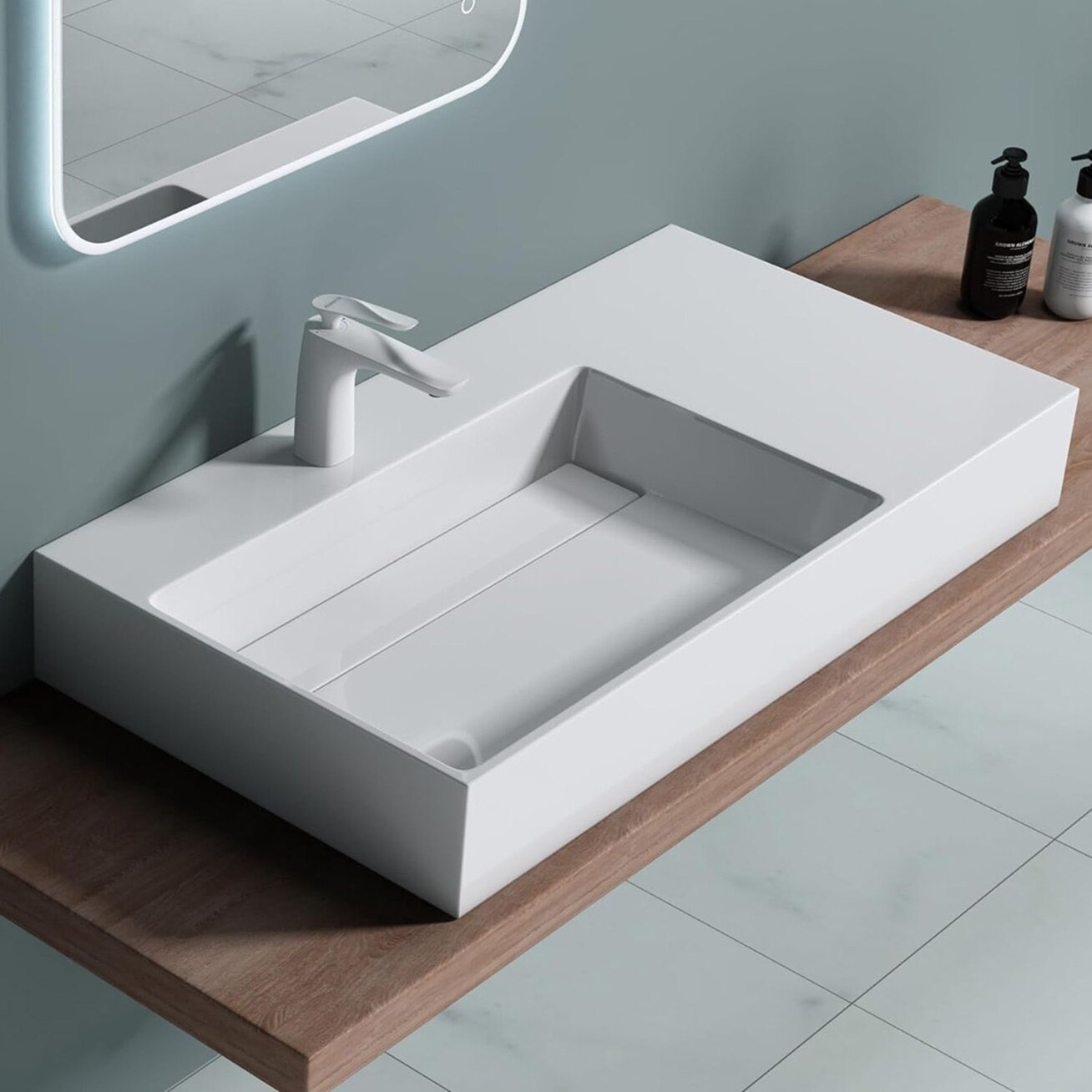 Konglomerato praustuvas Archi 75 CM White 5
