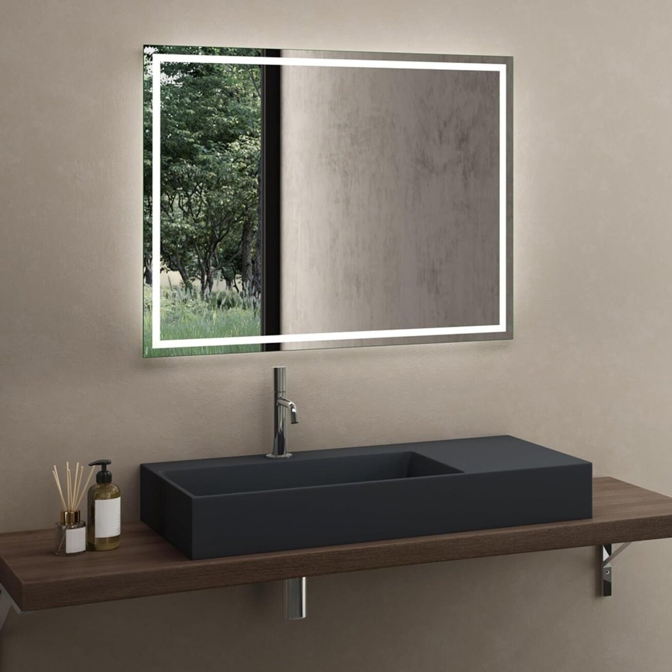 Konglomerato praustuvas Archi 90 CM Grey MATT 3
