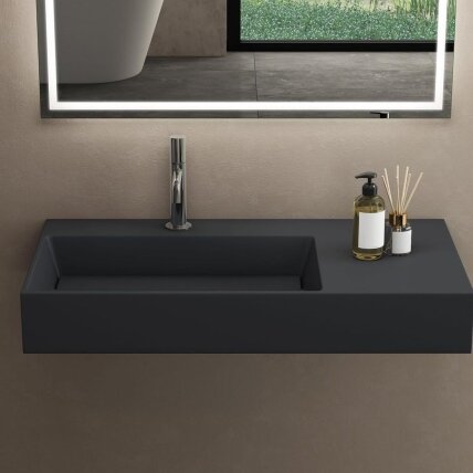 Konglomerato praustuvas Archi 75 CM Grey MATT 5 Konglomerato praustuvas Archi 75 CM Grey MATT 5