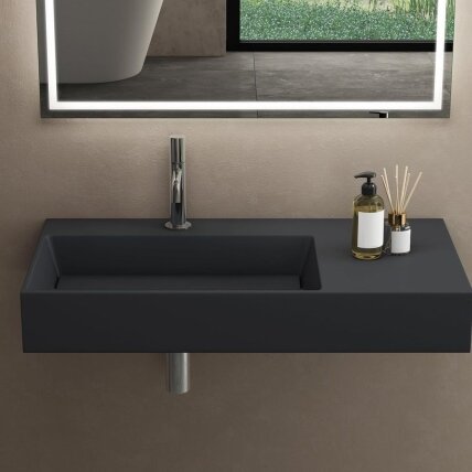 Konglomerato praustuvas Archi 90 CM Grey MATT 4