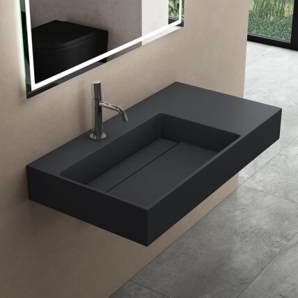 Konglomerato praustuvas Archi 90 CM Grey MATT 5