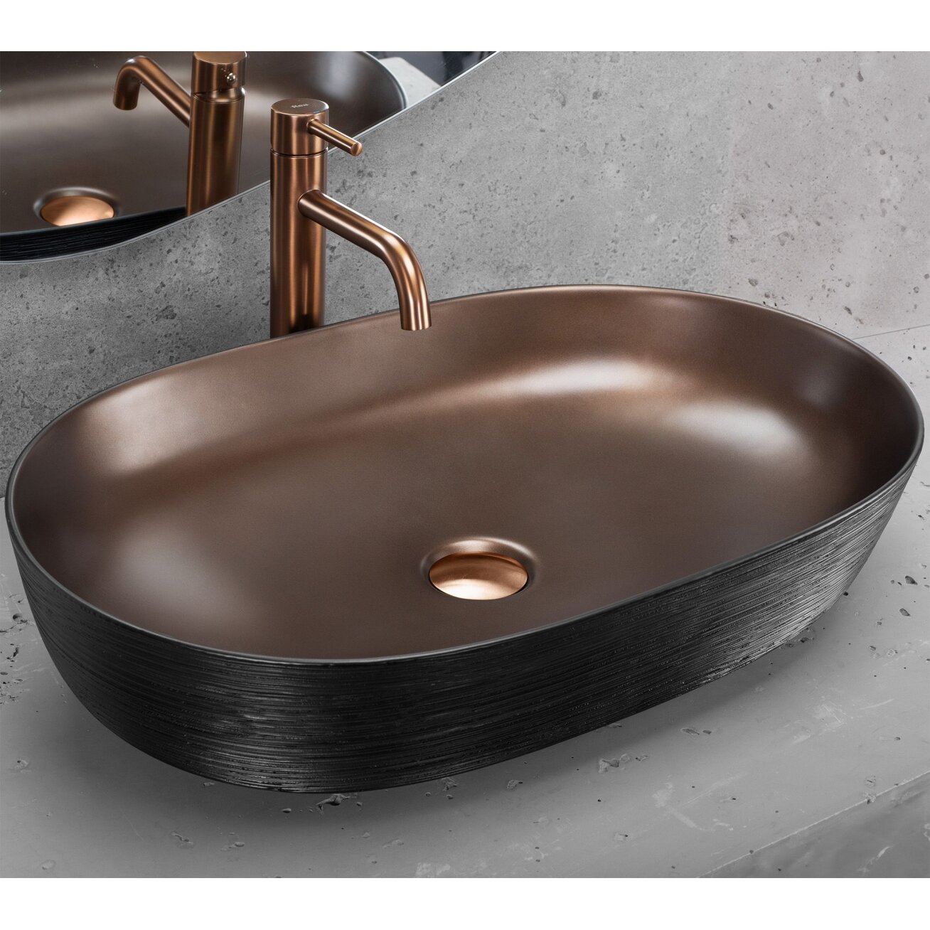 Kriauklė keramikos CLEO 61 Copper Bush / Black